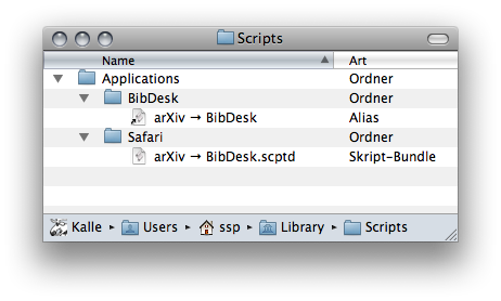Complete setup of the script for use in Safari and BibDesk
