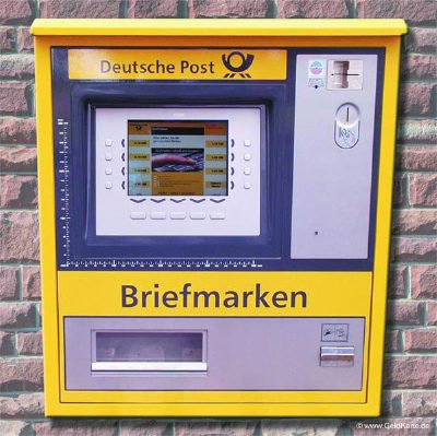 New Stamp selling machine. Credit for the photo from Wikimedia goes to http://www.geldkarte.de