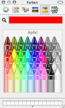 Colour picker in OS X displaying red, aka apple
