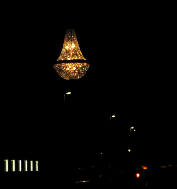 Chandelier in the street in Hannover