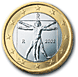 Back of Italian 1 € coin