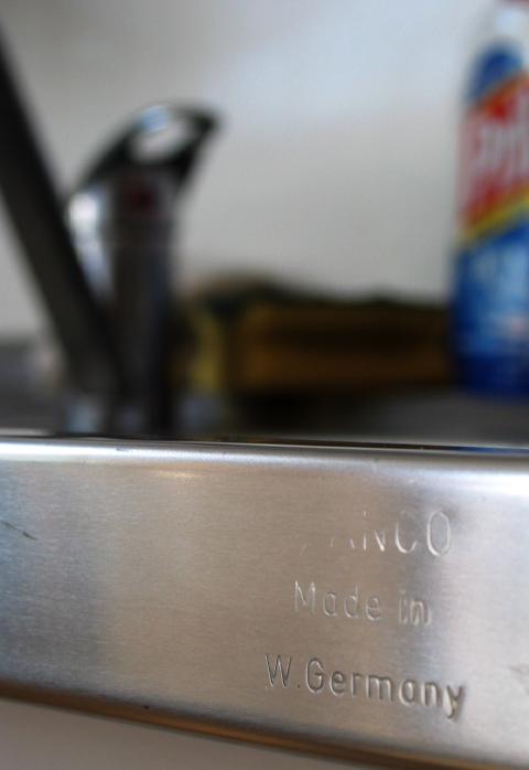 Made in W. Germany text on our sink