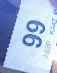 Proms raffles ticket #99