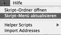 Script menu