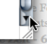 Clicked Scroll Arrow in OS X