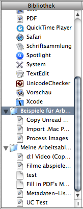 Source List in Automator