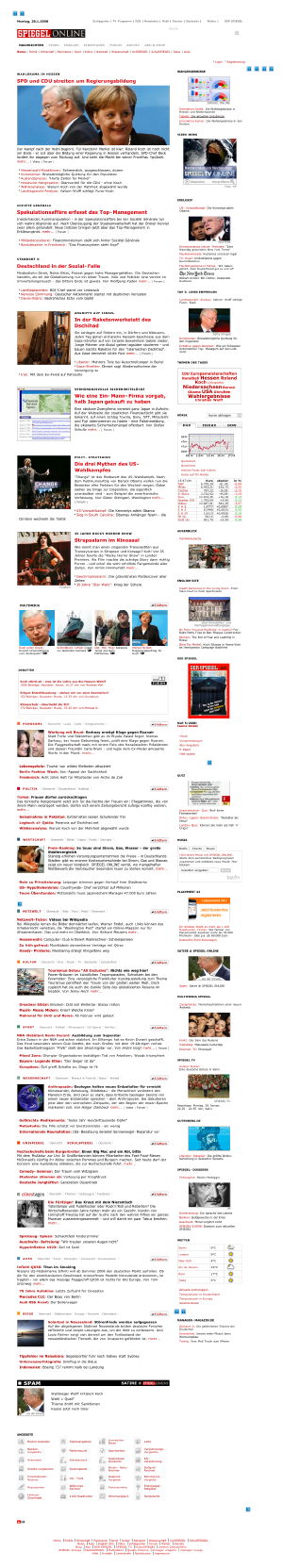 Spiegel Online the way it normally looks