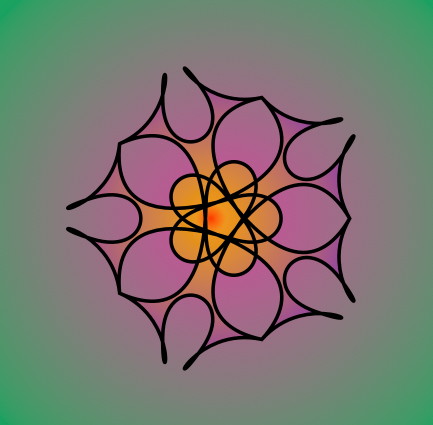 Symmetries example in mysterious colour