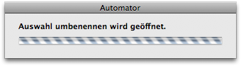 Progress window for opening a file in Automator