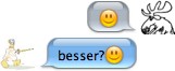 iChat chat with speech bubbles.