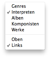 Column Browser submenu in iTunes 9's View menu
