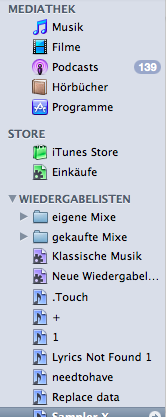 iTunes 9 Source List Icons