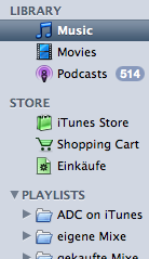 Source List from iTunes 7.3