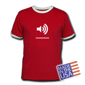 Red speaker shirt