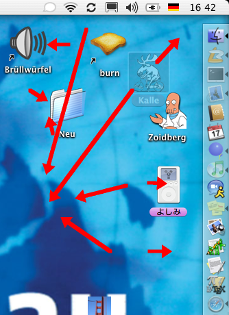 Chaotic icon movement in the Finder