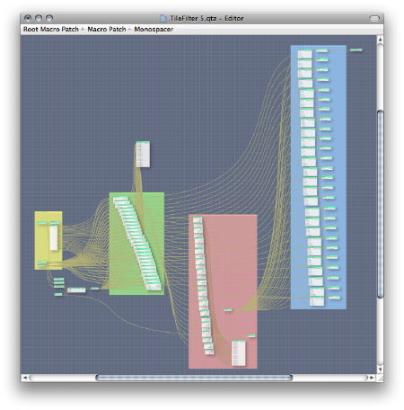 Overly complicated Quartz Composition for 'monospacing' a string